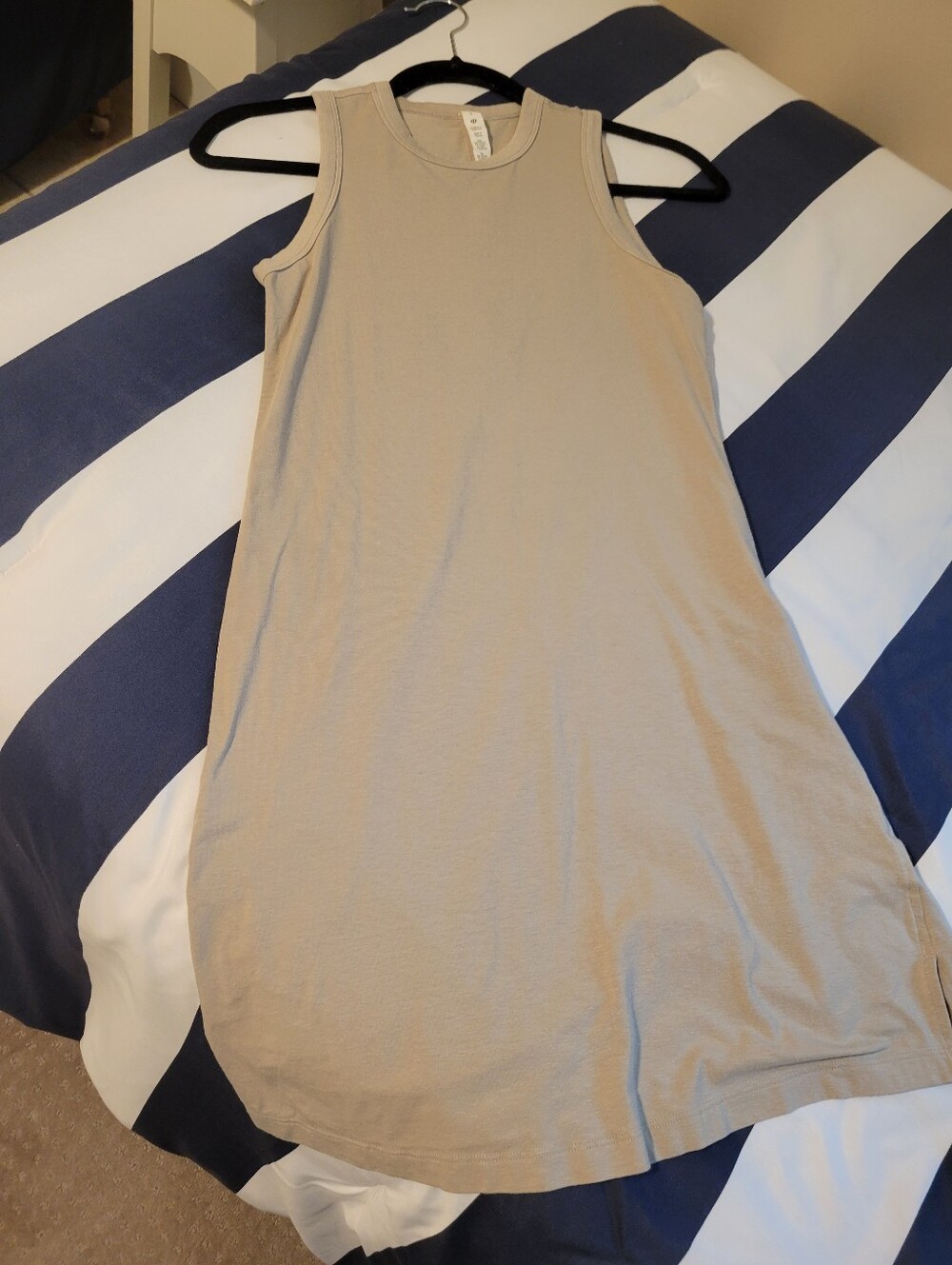 Lulu Sleeveless Beige Tank Dress - Casual Everyday Top